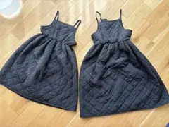 ブラック キルティングジャンバースカート 120 140セット