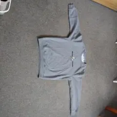 刺繍ロゴ付きグレー長袖トレーナー