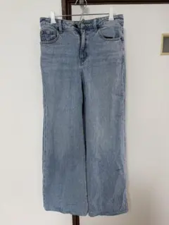 GU ブルワイドレッグデニム
