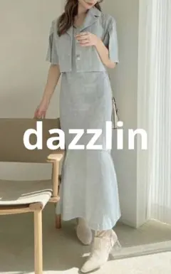 最終値下げ‼️【美品】dazzlin／ショートコンビシャツ／ワンピース／Sサイズ