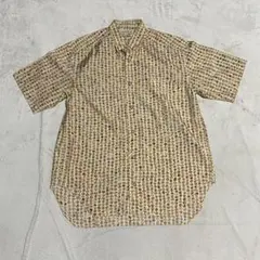 90s ムッシュニコル 半袖シャツ ポリシャツ 柄シャツ 総柄 美品 Ｍのサムネイル