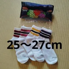 FRUIT OF THE LOOM クォーターソックス 25-27cm 4足のサムネイル