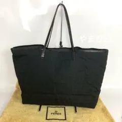 FENDI フェンディ トートバッグ ズッカ柄 ナイロン ブラック 黒 FF 