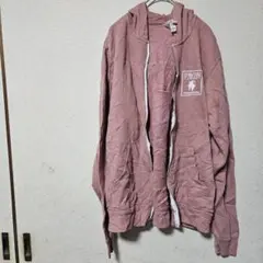 海外古着 PAGAN [Ｌ] ピンク フルジップパーカー 長袖 ポケット付き