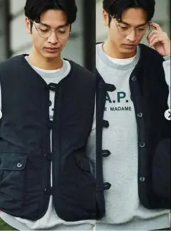 ARMY TWILL フリークスストア別注リバーシブルボアベスト　M 黒