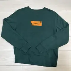 Champion ダークグリーン クルーネック スウェット L