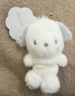 新品 ポチャッコ マスコットホルダー しろふわ雲でおひるね サンリオ