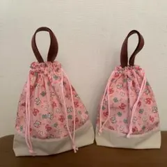 NO.204 ☆ハンドメイド　体操服袋 給食袋　お着替え 靴袋 エプロン袋などに