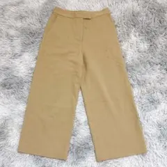 キャメル ワイドパンツ