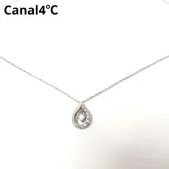 Canal4℃　ネックレス　しずく　ラインストーン　シルバー925