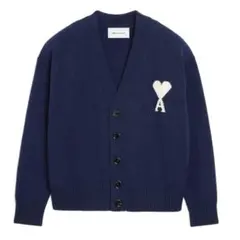 Ami Paris ニットカーディガン ロイヤルブルー 青 XL Ami Paris ニットカーディガン ロイヤルブルー 青 XL ブルー（青）系