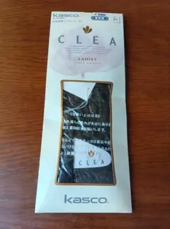 CLEA クレア　レディースゴルフグローブ　両手用　黒　サイズ21 天然皮革