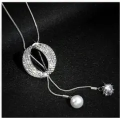 超人気　レディース　ネックレス　ペンダント　ロング　シルバー