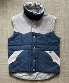 ★80s USA製Wrangler コーデュロイ切替 バイカラー ダウンベスト