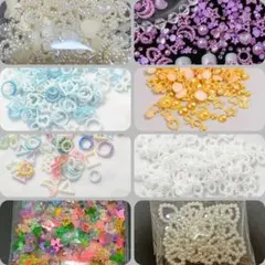 リボンパーツ ハート デコ 封入 ネイル まとめ売り 大量 推し活 オタ活