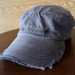 フェードネイビー ワークキャップ ダメージ 雰囲気系