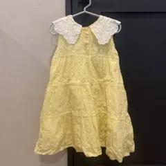 moujonjon イエロー ワンピース 110㎝