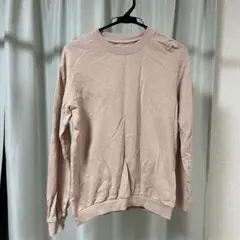 ピンク　薄手スウェット　カットソー