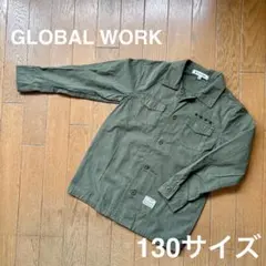 GLOBAL WORK ミリタリー風シャツ 綿100% 130サイズ