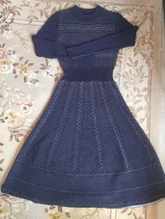 Bouchon ブション ニットワンピース 長袖 Aライン