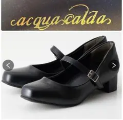 新品未使用　acqua calda ストラップパンプス 黒 24.5cm 5Eのサムネイル