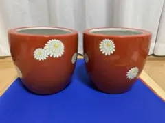 希少 オールドノリタケ 火鉢 ヤジロベー印 赤菊 2個セット ノリタケ 火鉢 植木鉢 赤菊2個セット - メルカリ