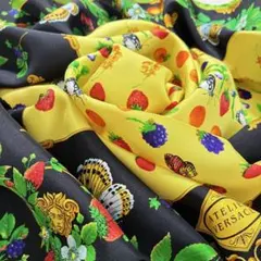 アトリエヴェルサーチ シルクスカーフ 大判 バロック メダリオン