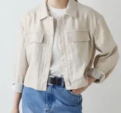 ベージュ ブルゾン