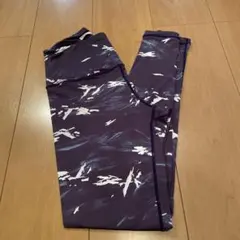 スリア　ヨガパンツ ハイウエスト 総柄 パープルのサムネイル