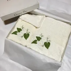 Christian Dior フランス製 大判タオル バスタオル 小袋 未使用
