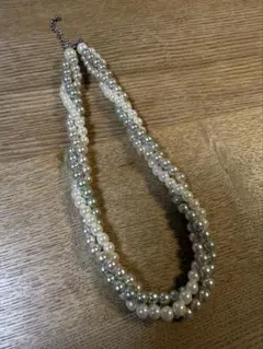 パール風ビーズ ネックレス