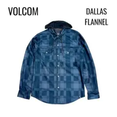 VOLCOM DALLAS FLANNEL フード付ネルシャツ M 美品のサムネイル