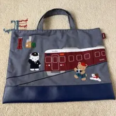 ファミリア KOBE デザイン 刺繍 トートバッグ 阪急 手提げ デニムトート