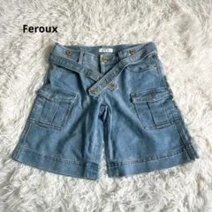 フェルゥ　Feroux デニムショートパンツ カーゴポケット ベルトのサムネイル