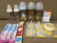 母乳実感　ピジョン　哺乳瓶　まとめ　5本セット　乳首S4個　M4個　訓練用 1個