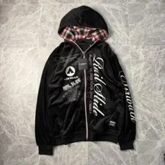 00s dead stock velours zip-up Parker y2k