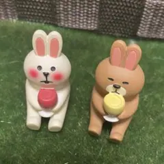 デコレ コンコンブル うさぎ 置物 2体セット