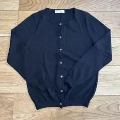 any SiS ブラックボタン付きカーディガン