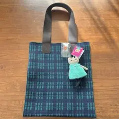 カルディ　ウィンターバッグ　グリーン　モコネコ　モカちゃん