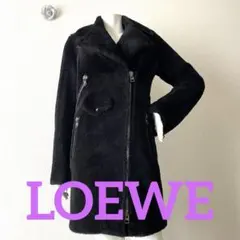 美品　ロエベ　子羊　スエードコート　ベルト付き　くすみブルー　38 ソフトグリーン - Lemon8検索 美品 ロエベ 子羊 スエードコート ベルト