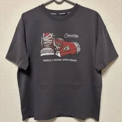 【超美品✨️】CONVERSE スニーカーイラスト レディース Tシャツ 黒