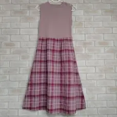 美品✨店舗限定 ブルーレーベル ケープワンピース リボン チェック