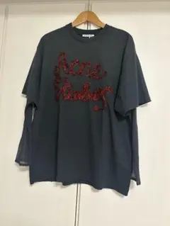 Acne Studios ロゴ Layered print 長袖 Tシャツ - メルカリ