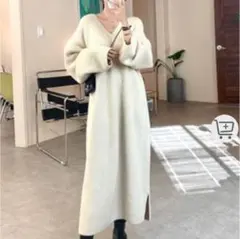 【新品】【未使用】レディース ニット ワンピース フリーサイズ