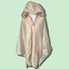 美品モンベル レインポンチョ 男女兼用 袋付き 登山 フェス 自転車