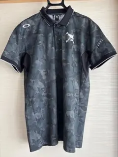 J ジェイリンドバーグ ゴルフポロシャツ 迷彩 紺ネイビー グレー 青 S