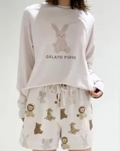 新品 ジェラートピケ ぬいぐるみ エコバッグ 長袖 ショートパン うさぎ