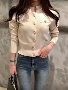 ❣️美品❣️SHINE ゴールドボタンカーディガン Sサイズ