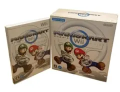 中古任天堂NintendoWiiマリオカートWii（ソフト）Wiiハンドルセット