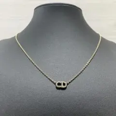 現行 DIOR Clair D Lune ネックレス ラインストーン CDロゴ